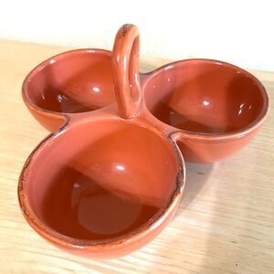 Condiment/Dip/Appetizer Serving Bowls /World Market/Made in Italy-Orange